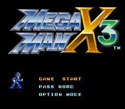 Mega Man X3 - Zero Project (Ver. 3.0) Title Screen